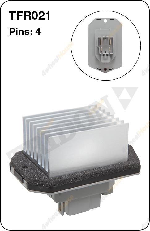 1 TRIDON TFR021 Heater Fan Resistor 4-Pin Interior Blower 9312550206650 - Picture 1 of 1